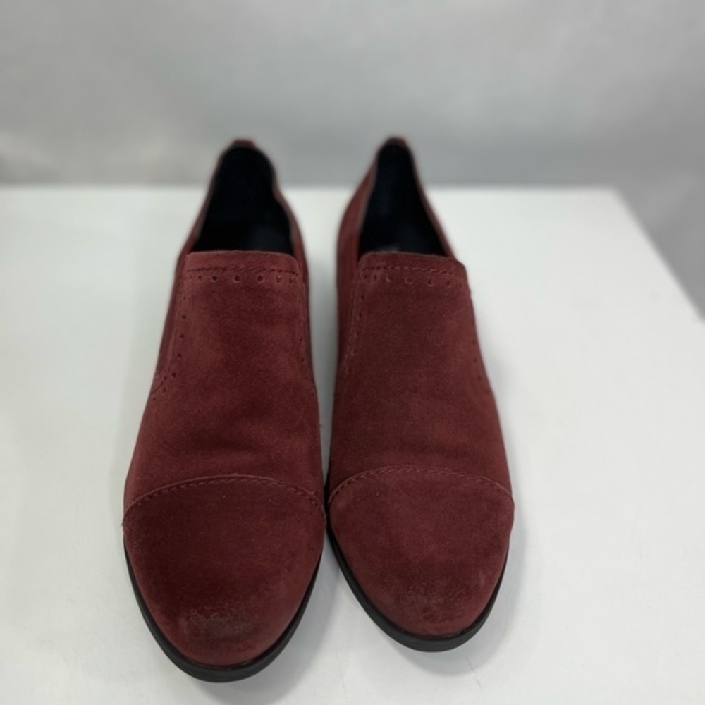 Korks burgundy real suede shoes